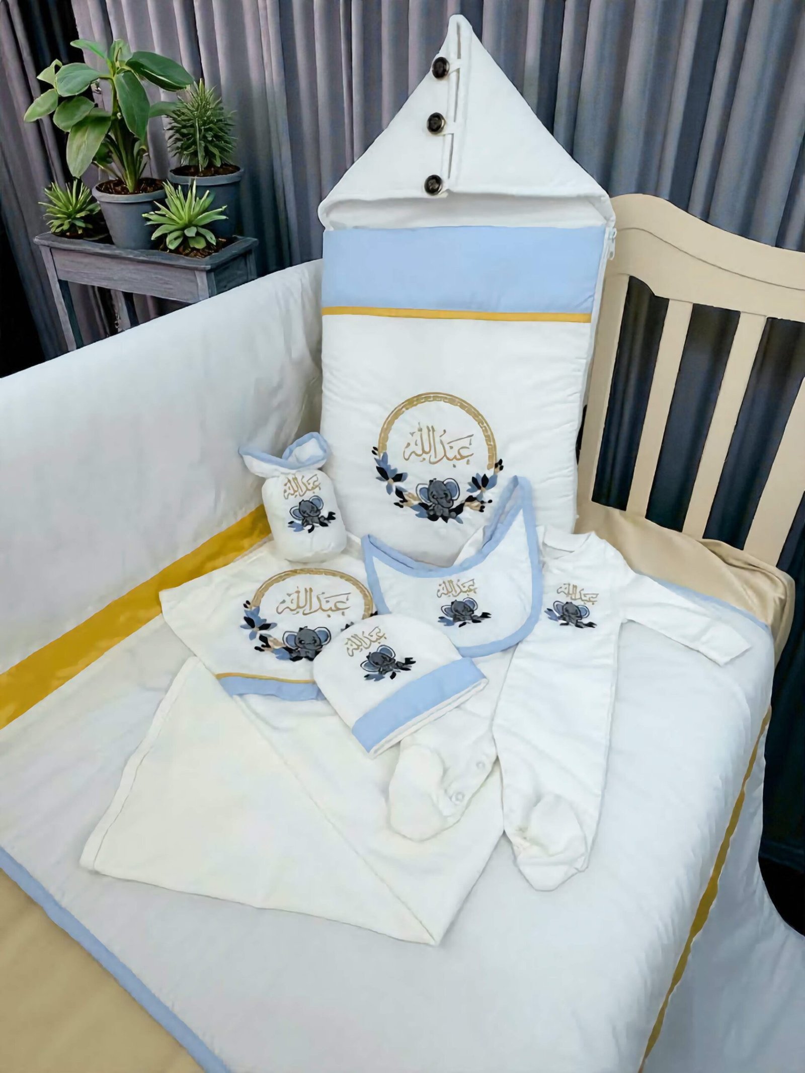 طقم 6 قطع مطرز - الفيل